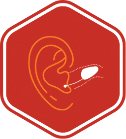 Invisible-In-the-Canal hearing aid illustration